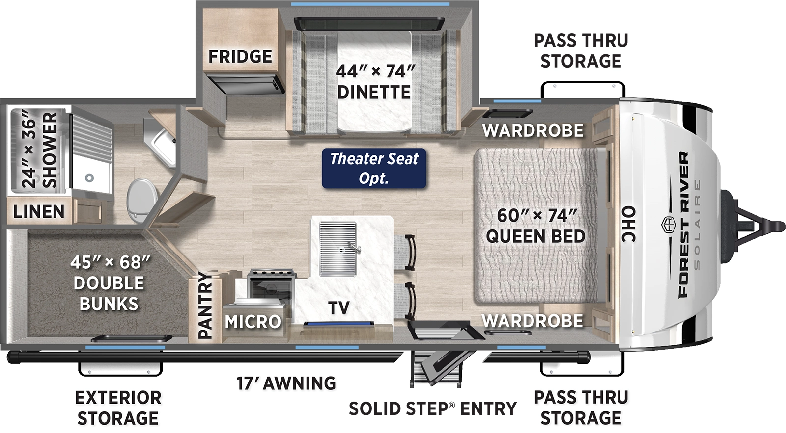Solaire 235BH Floorplan
